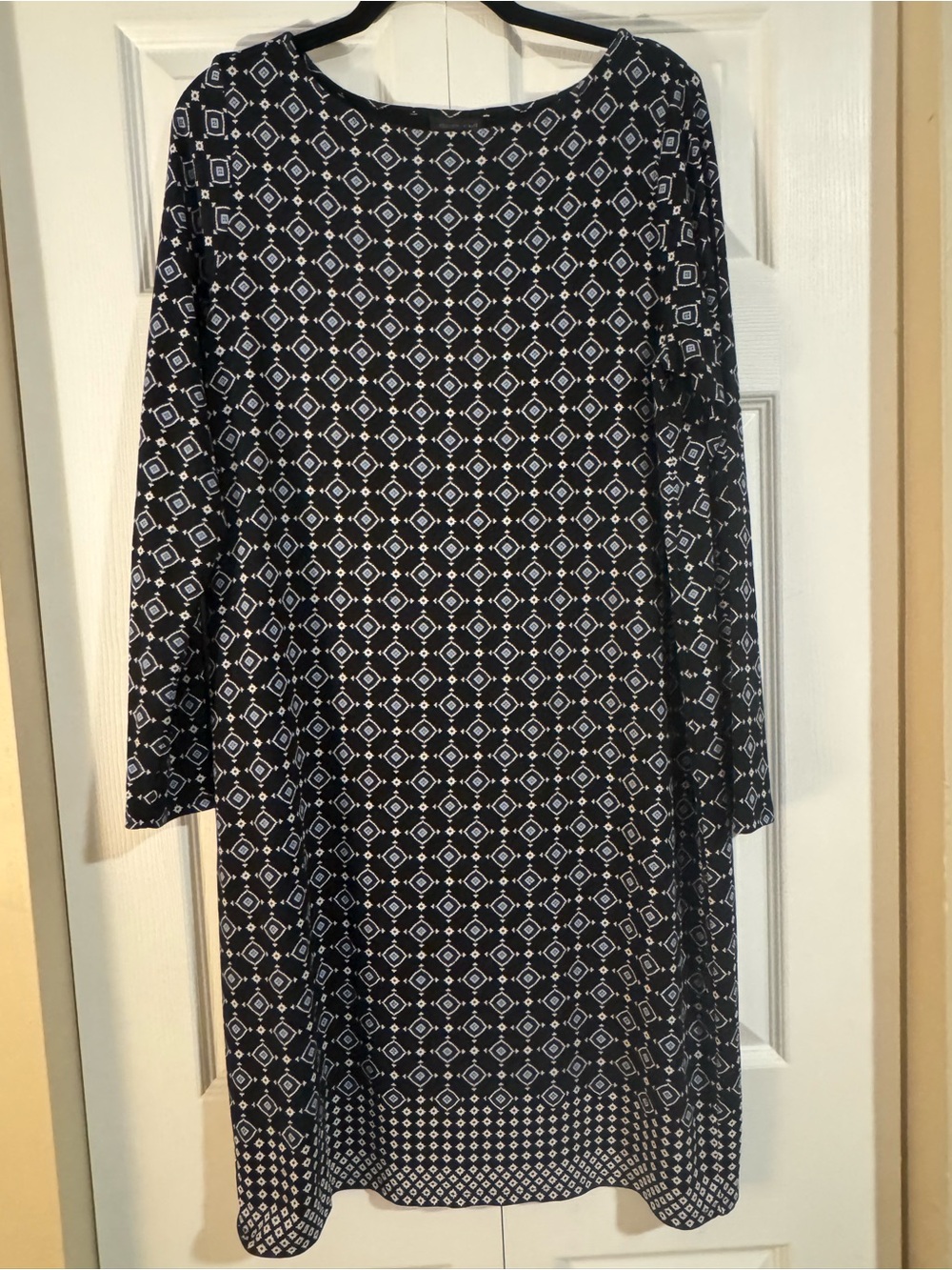 J. Jill Wearever Collection Geometric Print Shift Dress | Size Medium